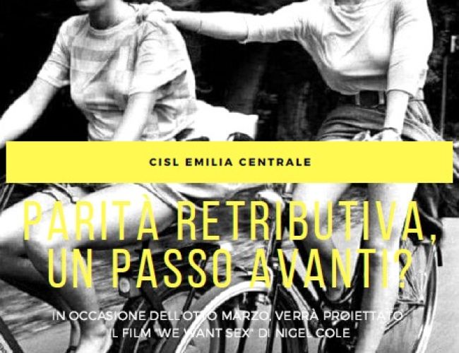 8 marzo: a Reggio al cinema con la Cisl per riflettere sulla parità retributiva