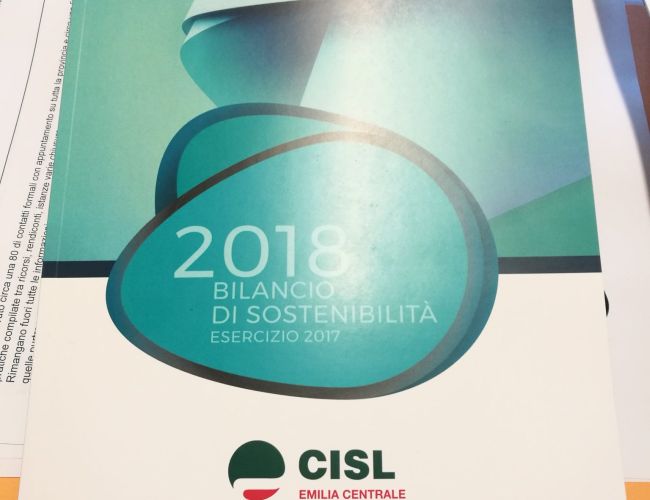 Cisl: domani a Modena presentazione terzo bilancio sostenibilità