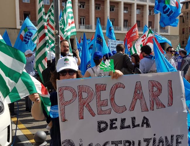 Ricostruzione post-sisma: ieri a Bologna presidio per stabilizzazione tecnici Invitalia