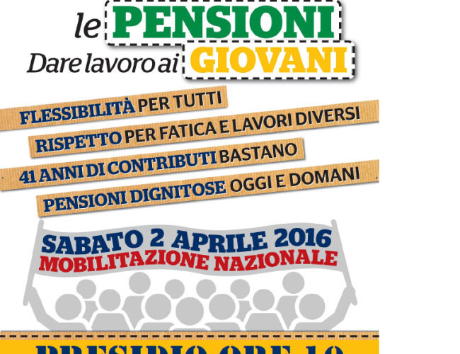 Cambiare le pensioni e dare lavoro ai giovani: sabato 2 aprile presidio Cgil Cisl Uil in piazza Matteotti a Modena