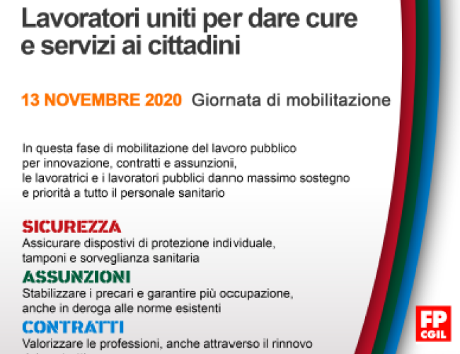 Coronavirus: domani mobilitazione a sostegno lavoratori sanità