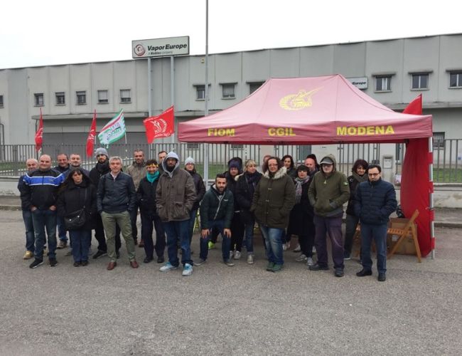 Vertenza Vapor Europe Sassuolo: sindacati chiedono tavolo regionale e nazionale